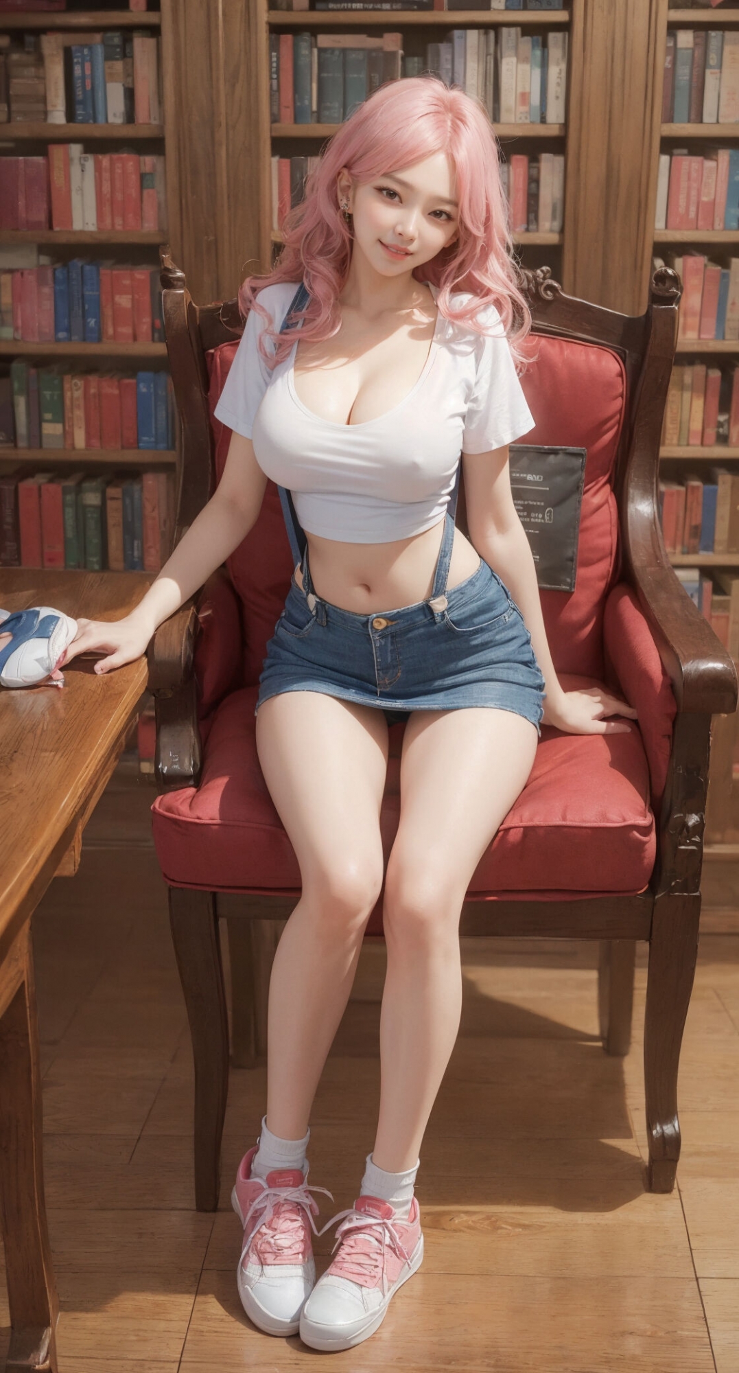 ★PATREON★ [AI in virtual reality] Girls in White T-Shirt and Jean Skirt 2