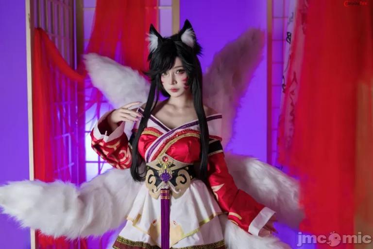 Umeko J cosplay Ahri – League of Legends (103P)