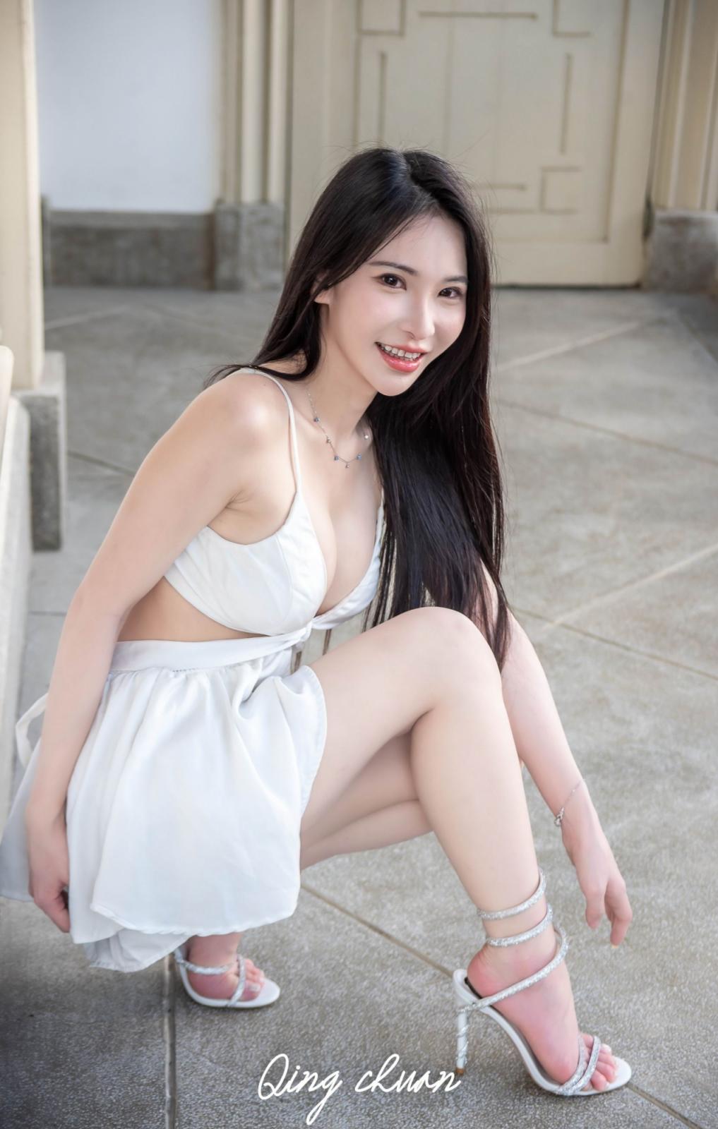 【美腿番外篇系列】長腿美模 余納斯 連衣短裙 高跟美腿【55P】