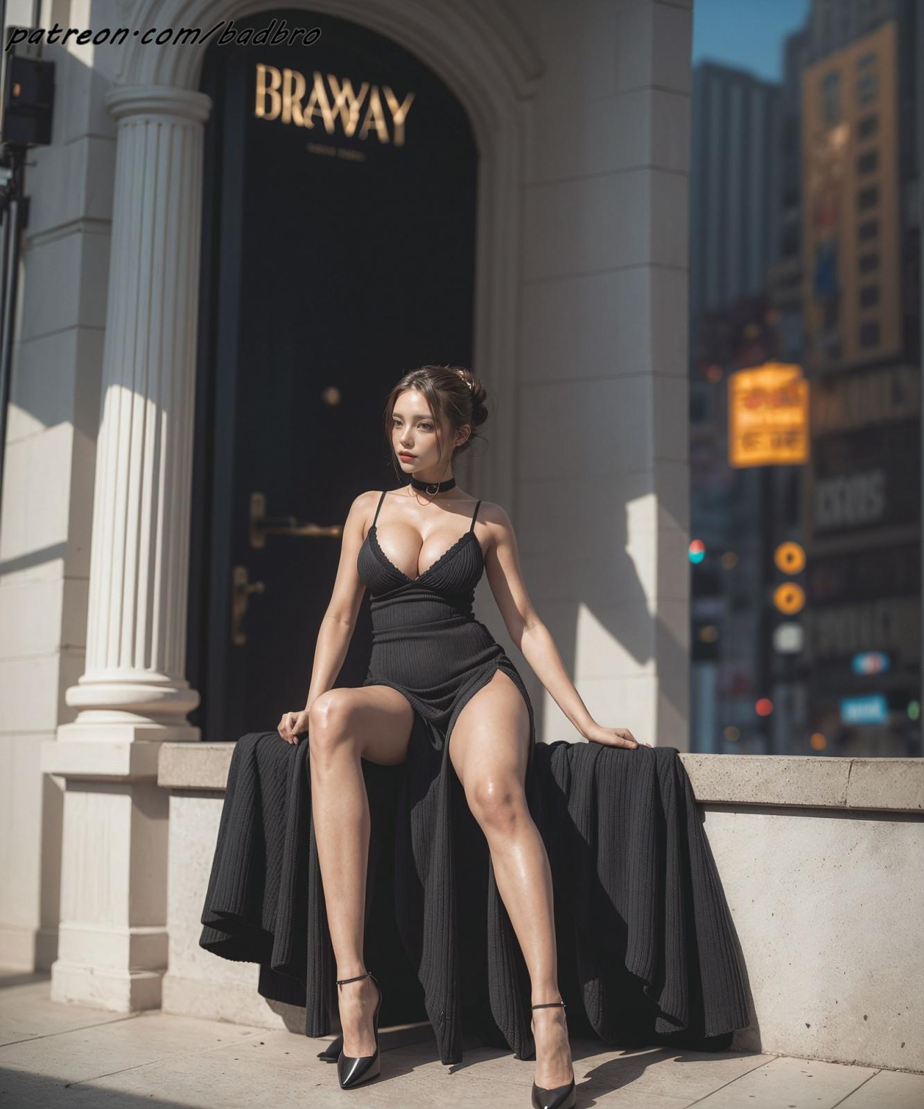 badbro_Side slit dress back